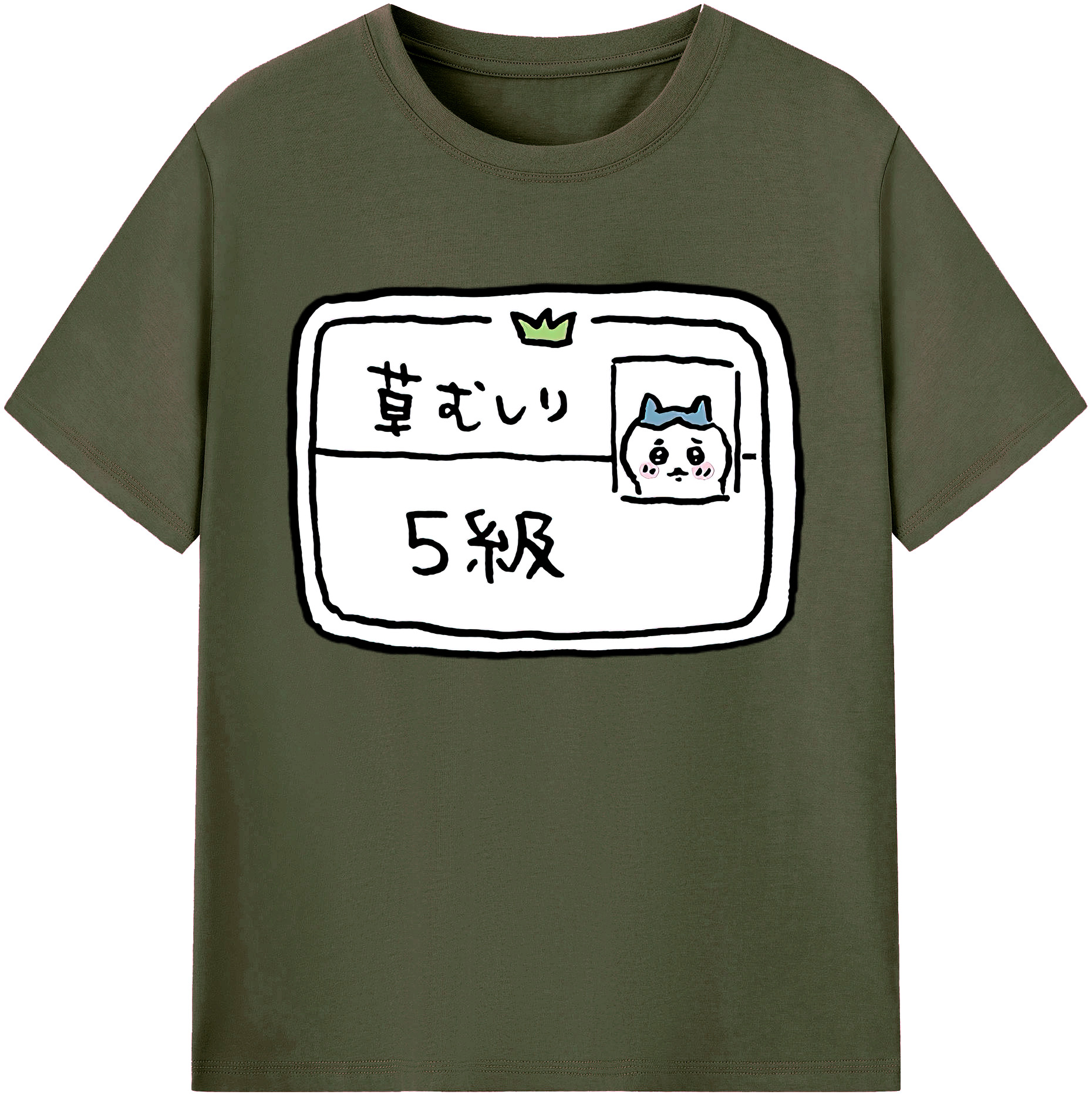 （画像用） ちいかわ ハチワレ Chii-kawa hachiware 綿100％ メンズ半袖Tシャツ｜肌触りやわらか＆通気性